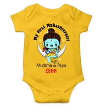 Load image into Gallery viewer, Custom Name Mahashivratri With Mumma &amp; Papa Rompers for Baby Girl- KidsFashionVilla

