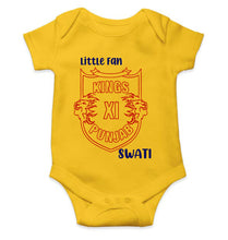 Load image into Gallery viewer, Custom Name IPL PBKS Punjab Super Kings Little Fan Rompers for Baby Girl- KidsFashionVilla
