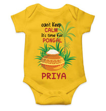 Load image into Gallery viewer, Custom Name Time For Pongal Rompers for Baby Girl- KidsFashionVilla
