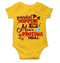 Load image into Gallery viewer, Custom Name Maa As Protima Durga Puja Rompers for Baby Boy- KidsFashionVilla
