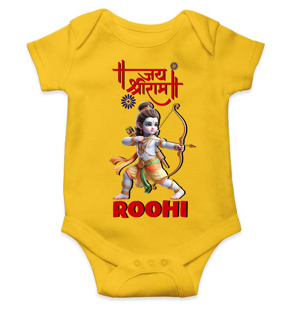 Custom Name Jai Shree Ram Rompers for Baby Girl- KidsFashionVilla