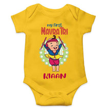Load image into Gallery viewer, Custom Name My First Navratri Rompers for Baby Boy- KidsFashionVilla
