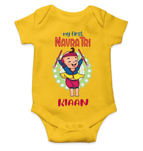 Custom Name My First Navratri Rompers for Baby Boy- KidsFashionVilla