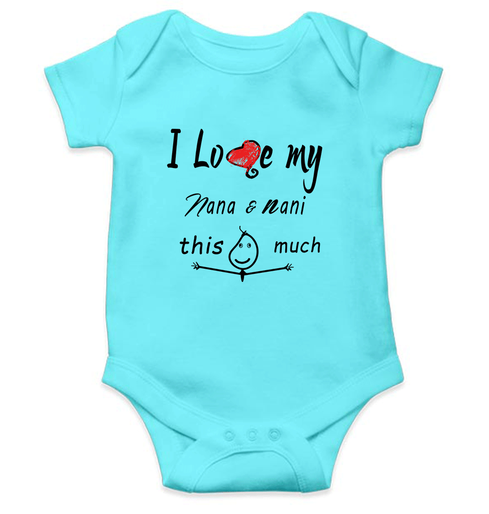 I Love My Nana Nani Rompers for Baby Girl- KidsFashionVilla