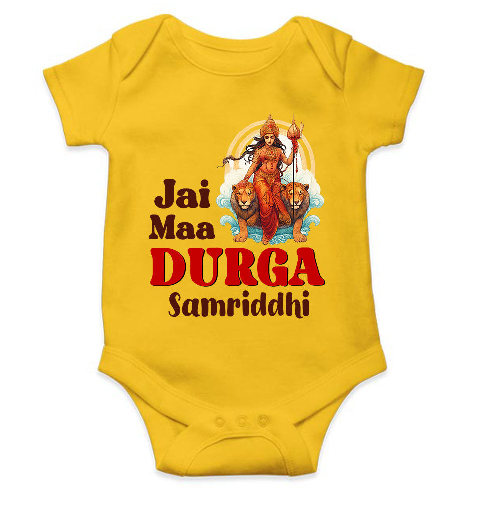 Custom Name Jai Maa Durga Navratri Rompers for Baby Girl- KidsFashionVilla
