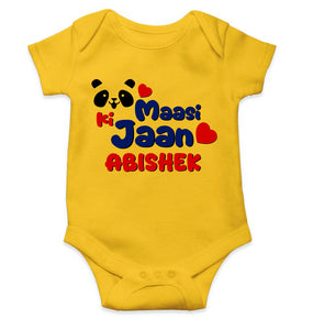 Custom Name Panda Maasi ki jaan Rompers for Baby Boy- KidsFashionVilla