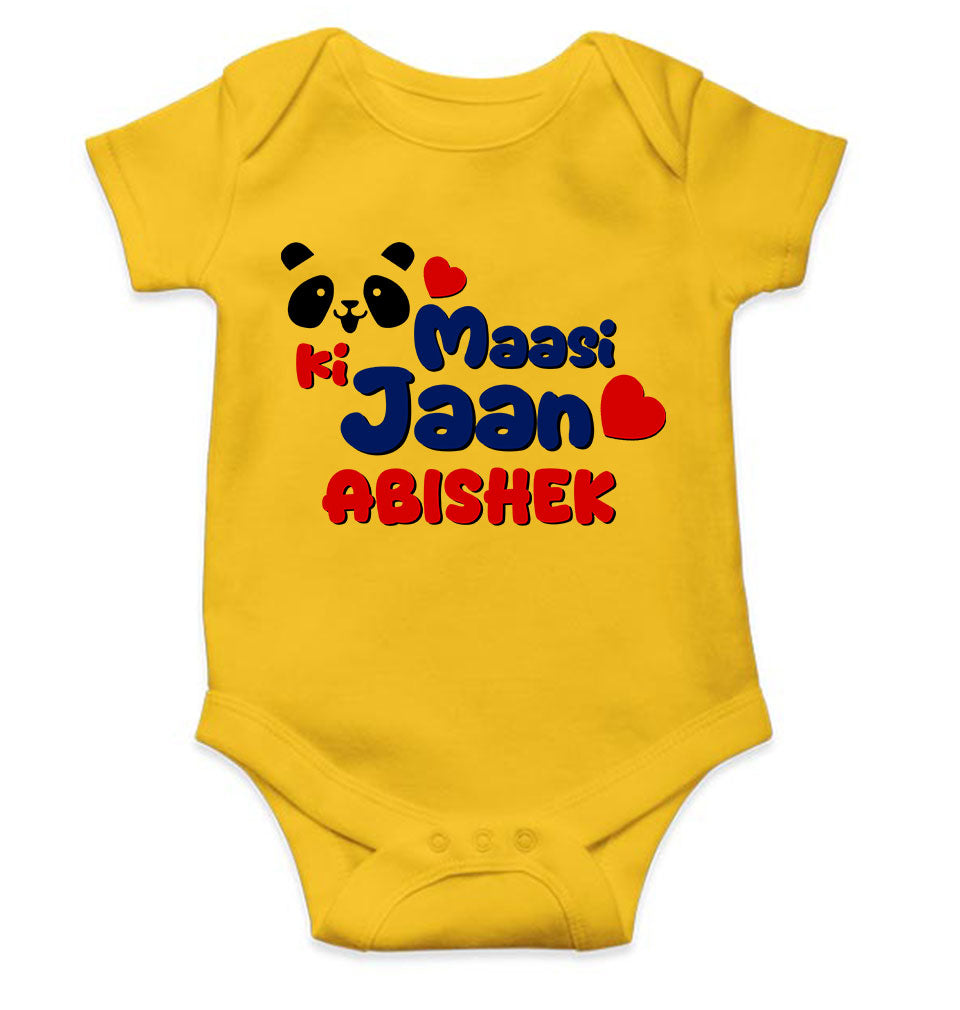 Custom Name Panda Maasi ki jaan Rompers for Baby Boy- KidsFashionVilla
