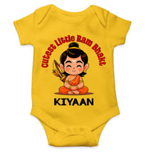 Load image into Gallery viewer, Custom Name Cutest little Ram Bhakt Dusshera Rompers for Baby Boy- KidsFashionVilla
