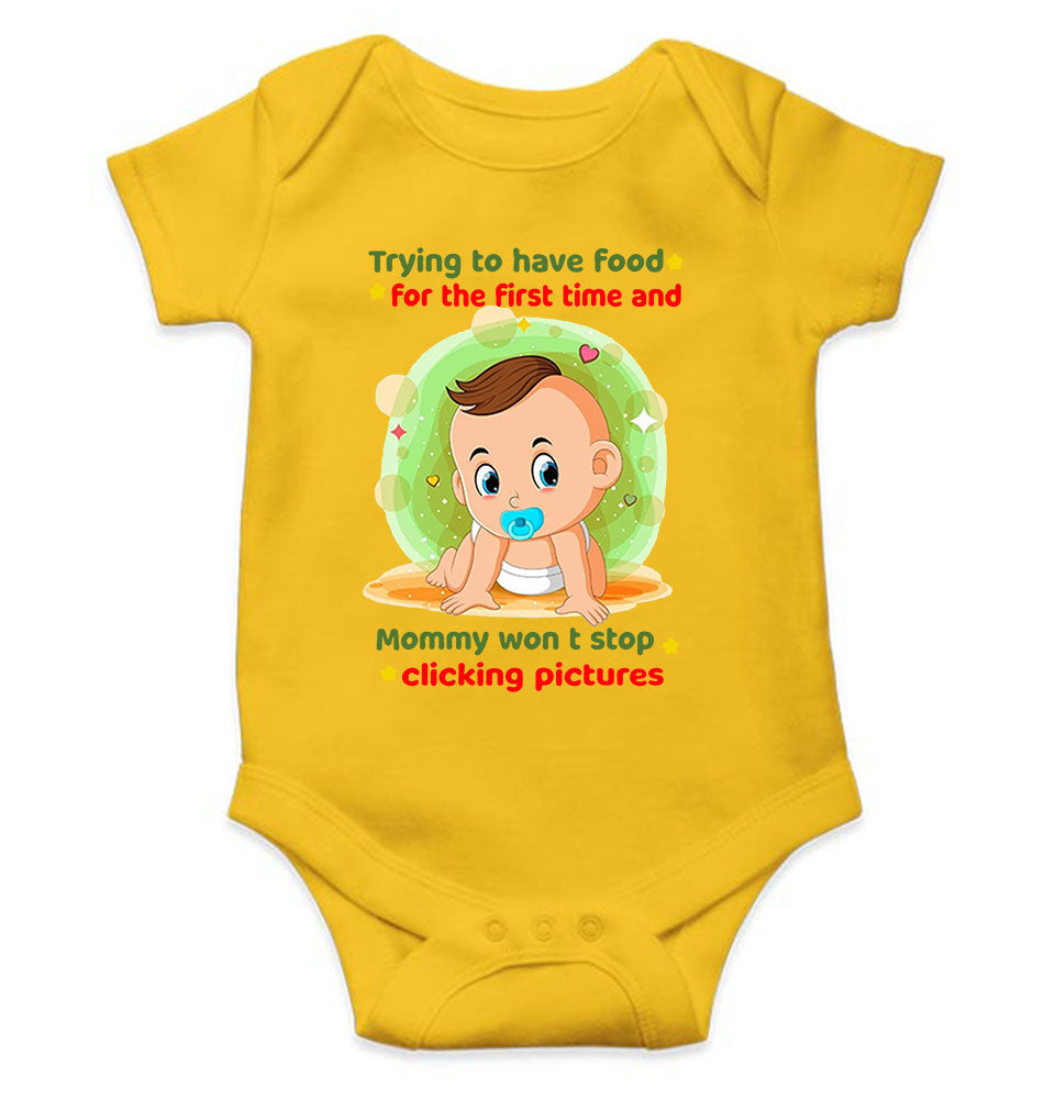 Baby Eating Food Rompers for Baby Girl- KidsFashionVilla
