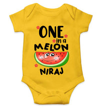 Load image into Gallery viewer, Custom Name Happy One Year Birthday Rompers for Baby Boy- KidsFashionVilla
