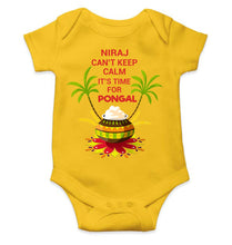 Load image into Gallery viewer, Custom Name Cant Keep Calm Its Time For Pongal Rompers for Baby Boy- KidsFashionVilla
