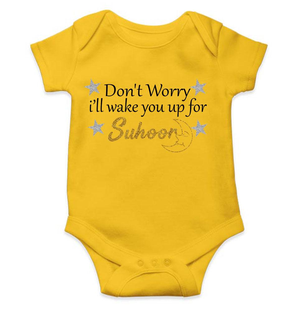 Don't Worry I'll Wake You Up For Suhoor Eid Rompers for Baby Girl- KidsFashionVilla
