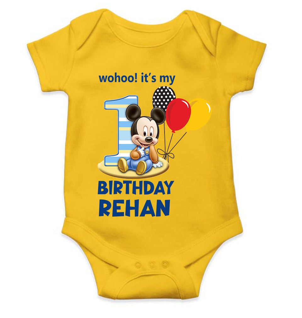 Custom Name Its My First Birthday Rompers for Baby Boy- KidsFashionVilla