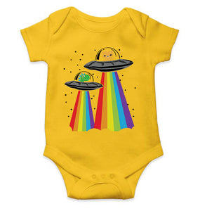 Rainbow Spaceship Cartoon Rompers for Baby Girl- KidsFashionVilla