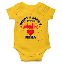 Load image into Gallery viewer, Custom Name Mommys And Daddys Little Valentine Rompers for Baby Girl- KidsFashionVilla
