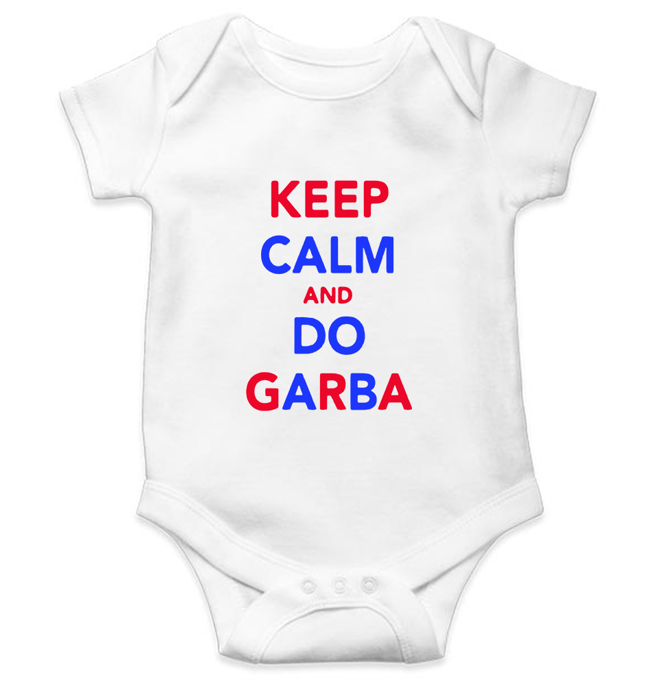 Keep Calm And Do Garbha Rompers for Baby Girl- KidsFashionVilla