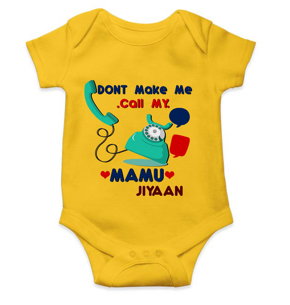 Custom Name Don't Make Me Call My Mamu Rompers for Baby Boy- KidsFashionVilla