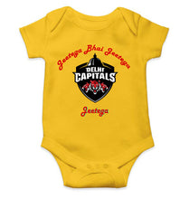 Load image into Gallery viewer, IPL Delhi Capitals Jeetega Bhai Jeetega DC Jeetega Rompers for Baby Girl- KidsFashionVilla
