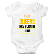Load image into Gallery viewer, Queens Are Born In June Rompers for Baby Girl- KidsFashionVilla
