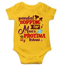Load image into Gallery viewer, Custom Name Maa As Protima Durga Puja Rompers for Baby Girl- KidsFashionVilla
