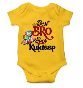Custom Name Best Bro Ever Raksha Bandhan Rompers for Baby Boy- KidsFashionVilla