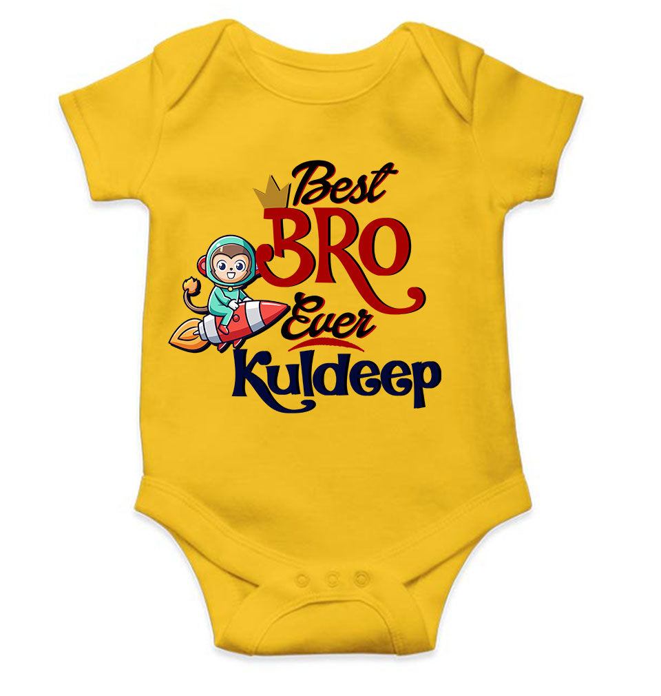 Custom Name Best Bro Ever Raksha Bandhan Rompers for Baby Boy- KidsFashionVilla
