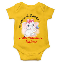 Load image into Gallery viewer, Custom Name Mommy And Daddys Little Valentine Rompers for Baby Girl- KidsFashionVilla
