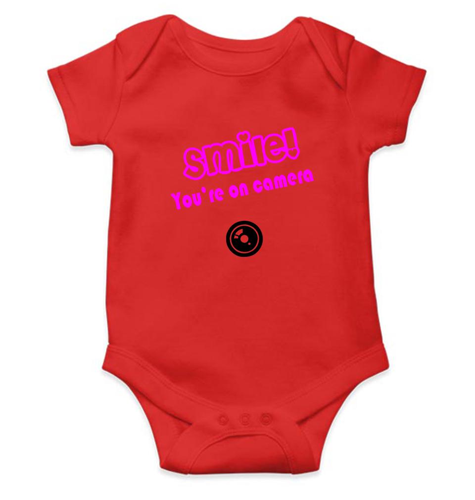 Smile you are on camera Rompers for Baby Girl- KidsFashionVilla