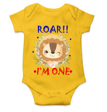 Load image into Gallery viewer, Roar I Am One First Birthday Rompers for Baby Girl- KidsFashionVilla
