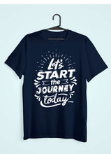 Load image into Gallery viewer, Lets Start The Journey Mens Half Sleeves T-shirt- KidsFashionVilla
