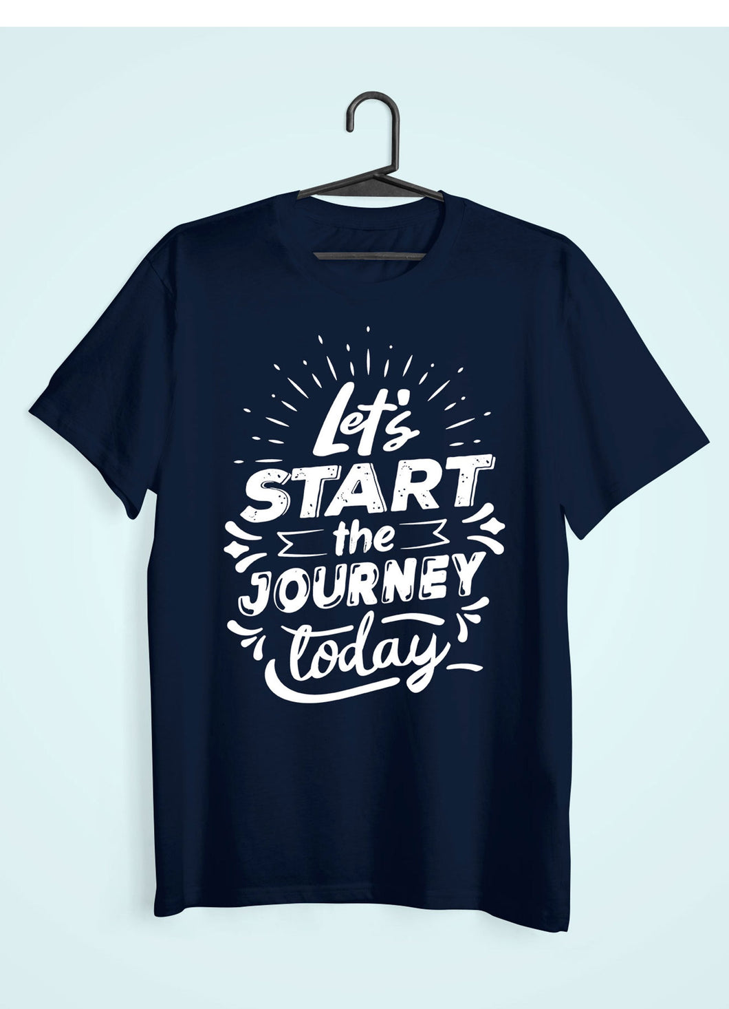 Lets Start The Journey Mens Half Sleeves T-shirt- KidsFashionVilla