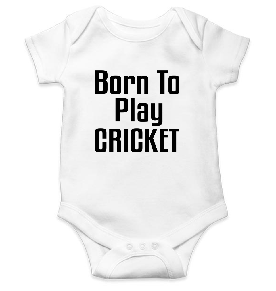 Born To Play Cricket World Cup Cricket Rompers for Baby Boy- KidsFashionVilla