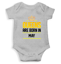 Load image into Gallery viewer, Queens Are Born In May Rompers for Baby Girl- KidsFashionVilla
