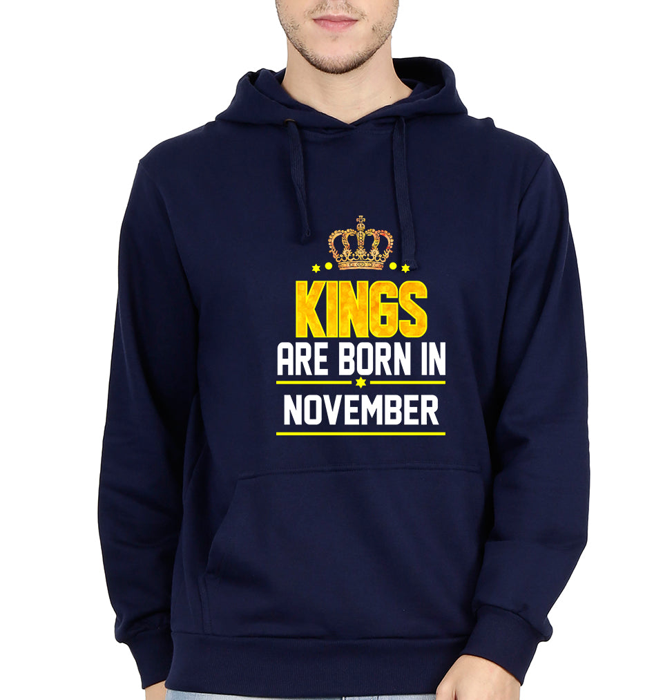 Kings Are Born In November Men Hoodies-KidsFashionVilla