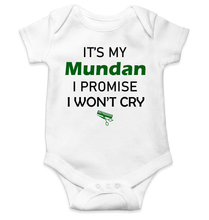 Load image into Gallery viewer, Its My Mundan I Won&#39;t Cry Rompers for Baby Girl - KidsFashionVilla
