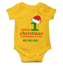 Load image into Gallery viewer, Customized Name 1st Christmas With Mumma &amp; Papa Rompers for Baby Girl- KidsFashionVilla
