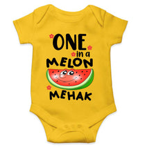 Load image into Gallery viewer, Custom Name Happy One Year Birthday Rompers for Baby Girl- KidsFashionVilla
