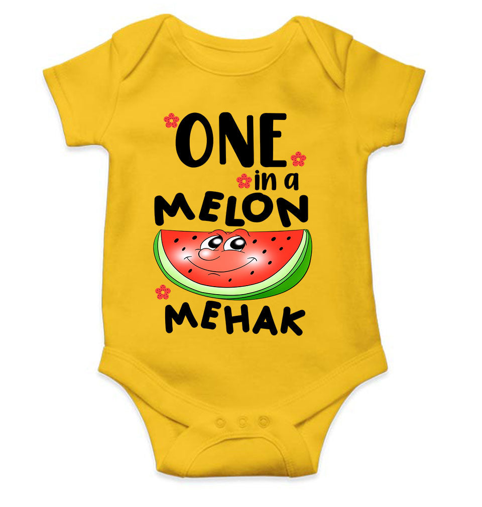 Custom Name Happy One Year Birthday Rompers for Baby Girl- KidsFashionVilla