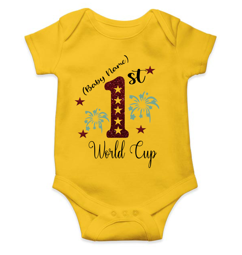 1st World Cup Custom Name Rompers for Baby Girl- KidsFashionVilla