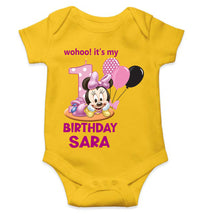 Load image into Gallery viewer, Custom Name Its My First Birthday Rompers for Baby Girl- KidsFashionVilla

