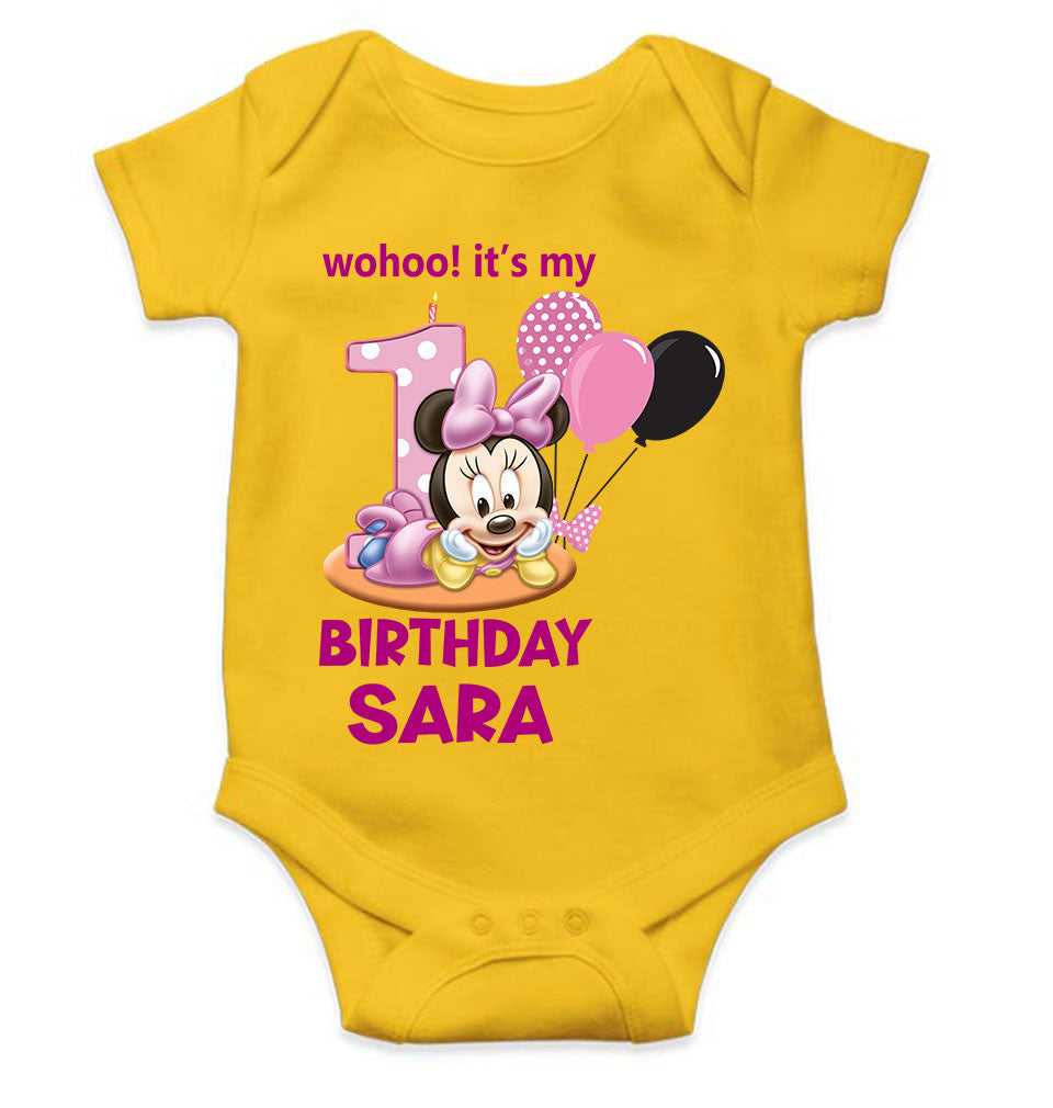 Custom Name Its My First Birthday Rompers for Baby Girl- KidsFashionVilla