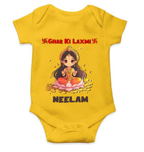 Load image into Gallery viewer, Custom Name Ghar Ki Laxmi Rompers for Baby Girl- KidsFashionVilla
