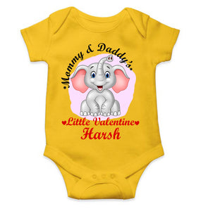 Custom Name Mommy And Daddys Little Valentine Rompers for Baby Boy- KidsFashionVilla