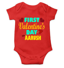 Load image into Gallery viewer, Custom Name First Valentine Rompers for Baby Boy- KidsFashionVilla

