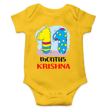 Load image into Gallery viewer, Custom Name 11 Month Birthday Teddy Design Rompers for Baby Boy- KidsFashionVilla
