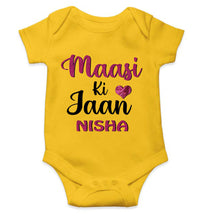 Load image into Gallery viewer, Custom Name Maasi ki jaan Rompers for Baby Girl- KidsFashionVilla
