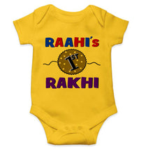 Load image into Gallery viewer, Custom Name First Rakhi Rompers for Baby Girl- KidsFashionVilla
