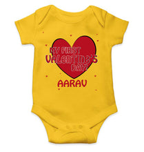 Load image into Gallery viewer, Custom Name 1st Valentine Rompers for Baby Boy- KidsFashionVilla

