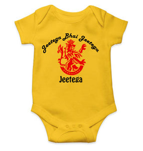 IPL Royal Challengers Bangalore Jeetega Bhai Jeetega RCB Jeetega Rompers for Baby Girl- KidsFashionVilla