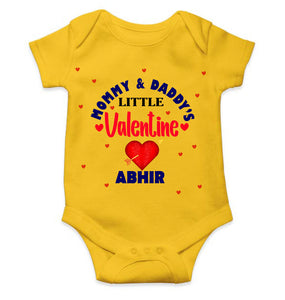 Custom Name Mommys And Daddys Little Valentine Rompers for Baby Boy- KidsFashionVilla